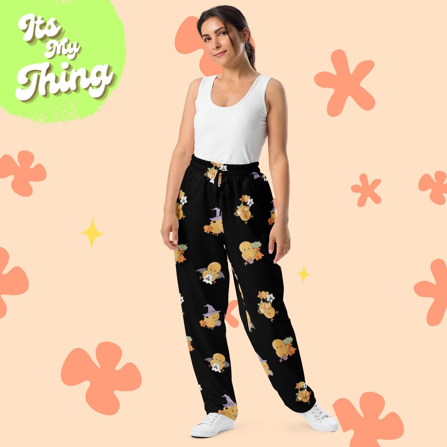 Cute Halloween Chicken Wide-leg joggers