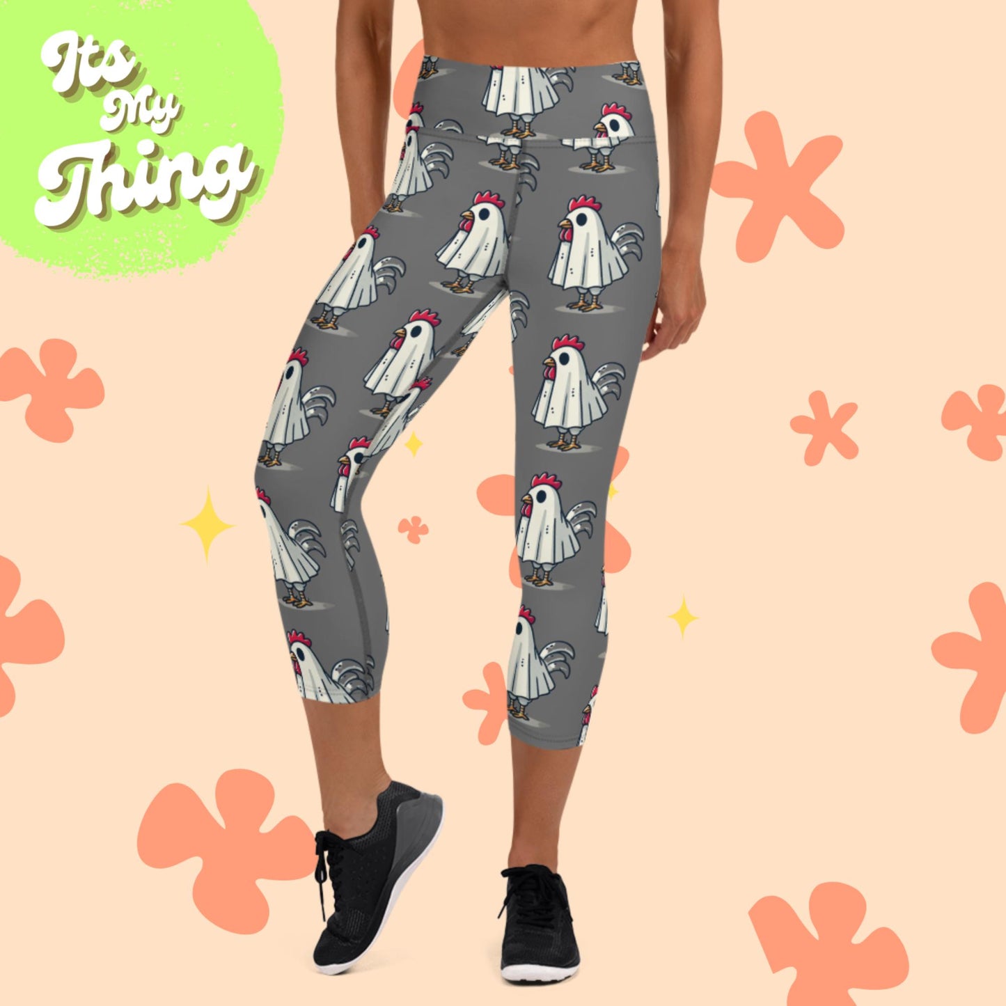 Cock-a-doodle Boo Yoga Capri Leggings