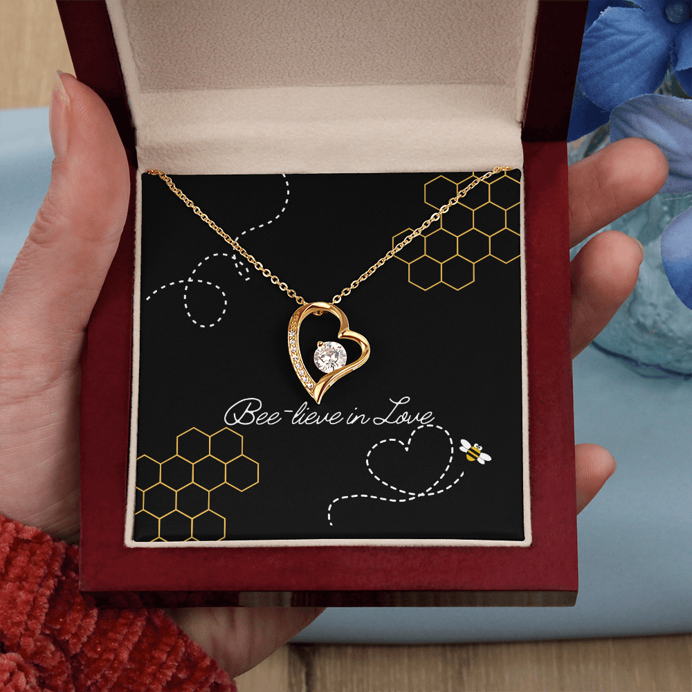 Bee-lieve in Love Heart Necklace