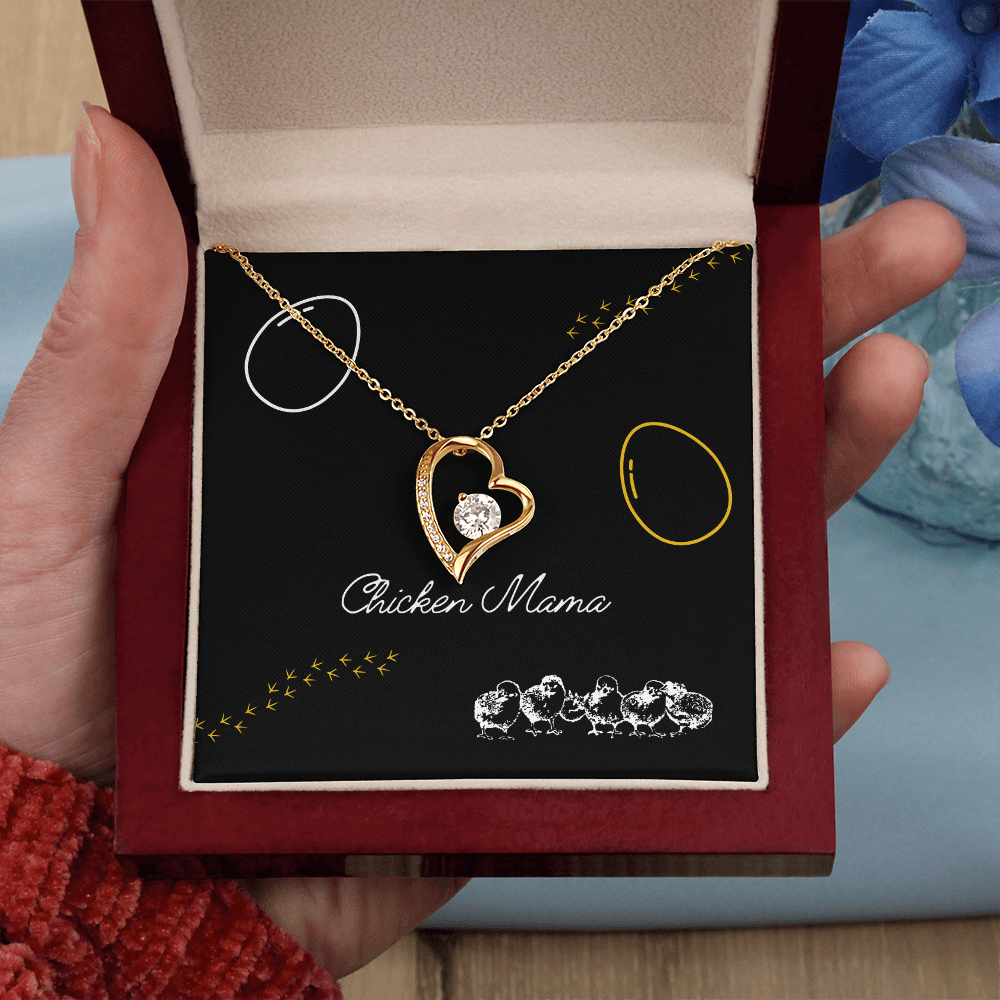 Chicken Mama Heart Necklace