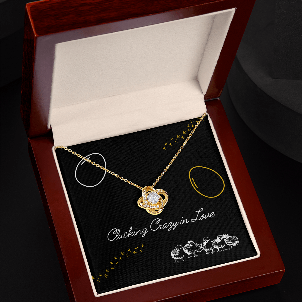 Clucking Crazy in Love Eternity Knot Necklace