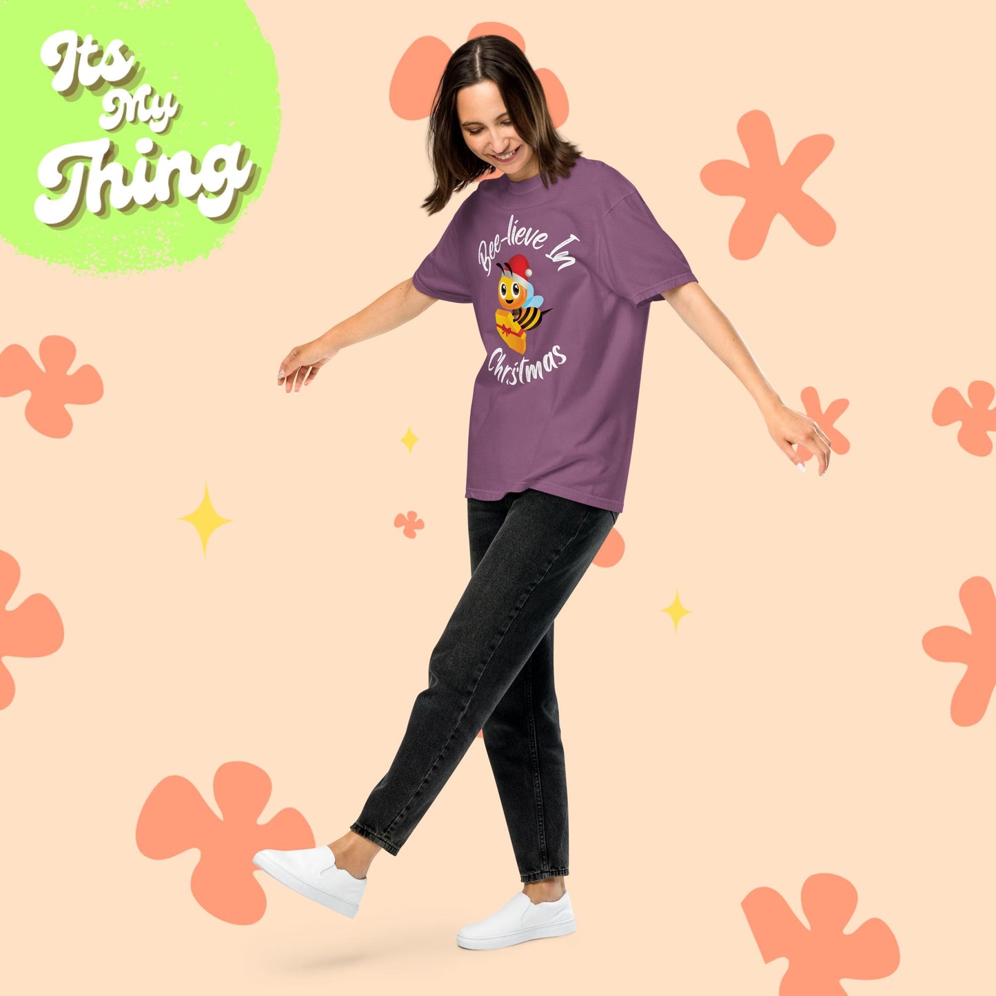 Bee-lieve in Christmas Short Sleeve Unisex