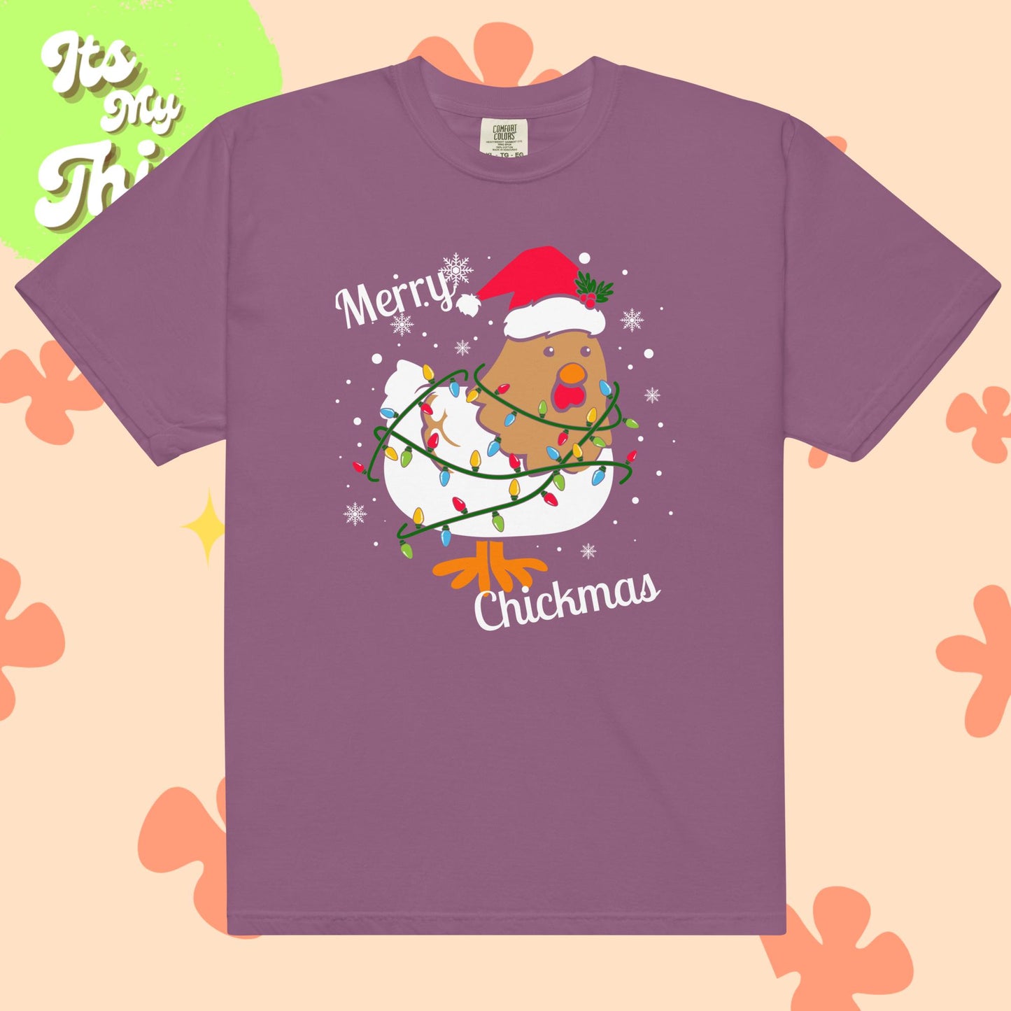 Merry Chickmas Unisex garment-dyed heavyweight t-shirt