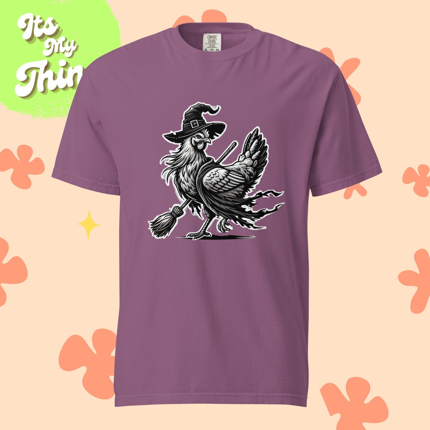 Chicken Witch Unisex garment-dyed heavyweight t-shirt