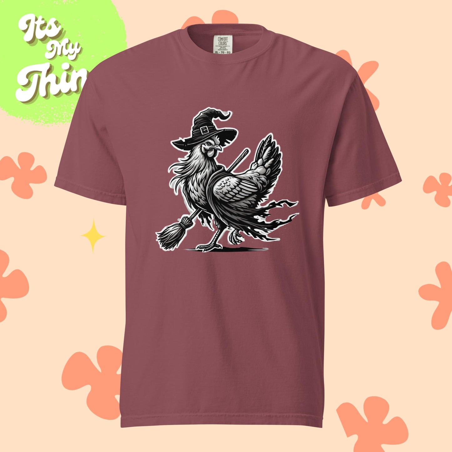 Chicken Witch Unisex garment-dyed heavyweight t-shirt