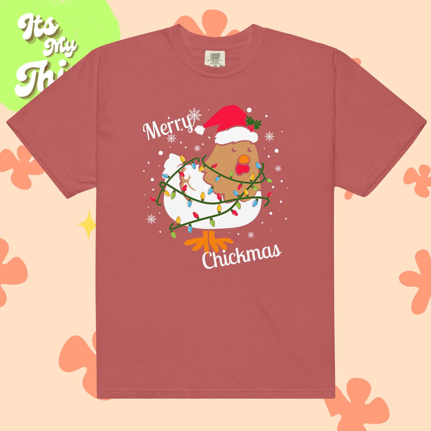 Merry Chickmas Unisex garment-dyed heavyweight t-shirt