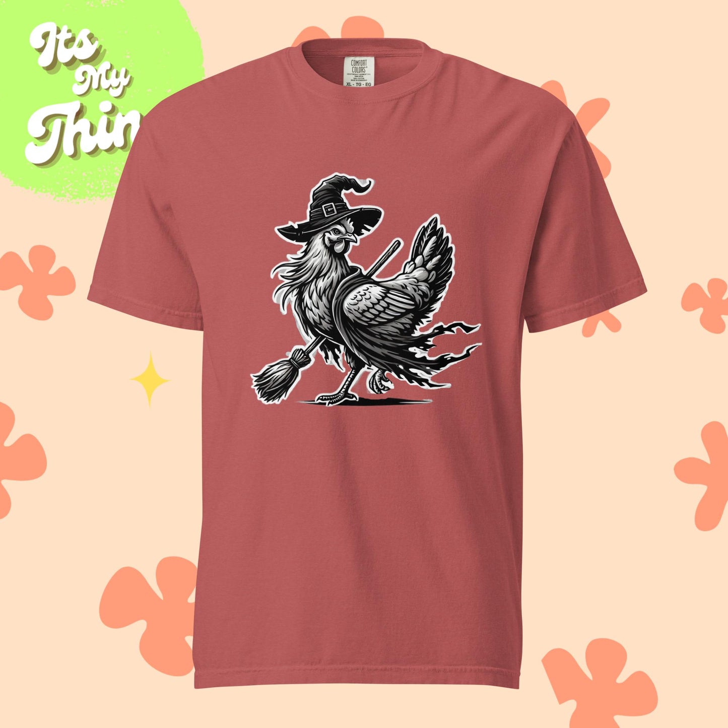 Chicken Witch Unisex garment-dyed heavyweight t-shirt