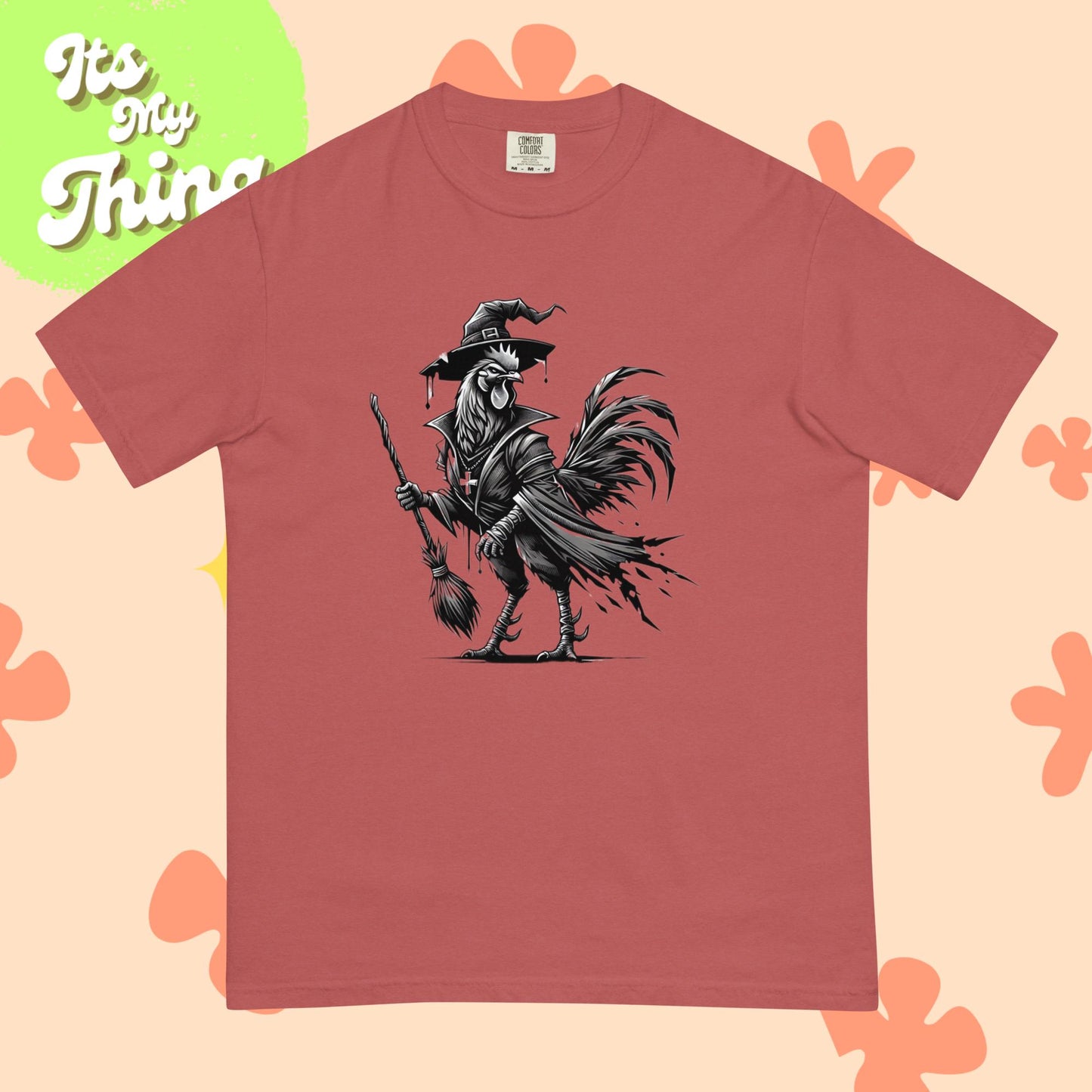 Warlock Rooster Unisex garment-dyed heavyweight t-shirt