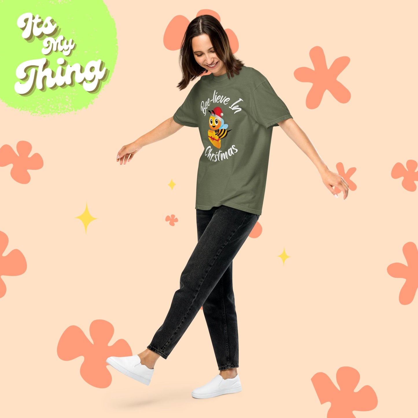 Bee-lieve in Christmas Short Sleeve Unisex