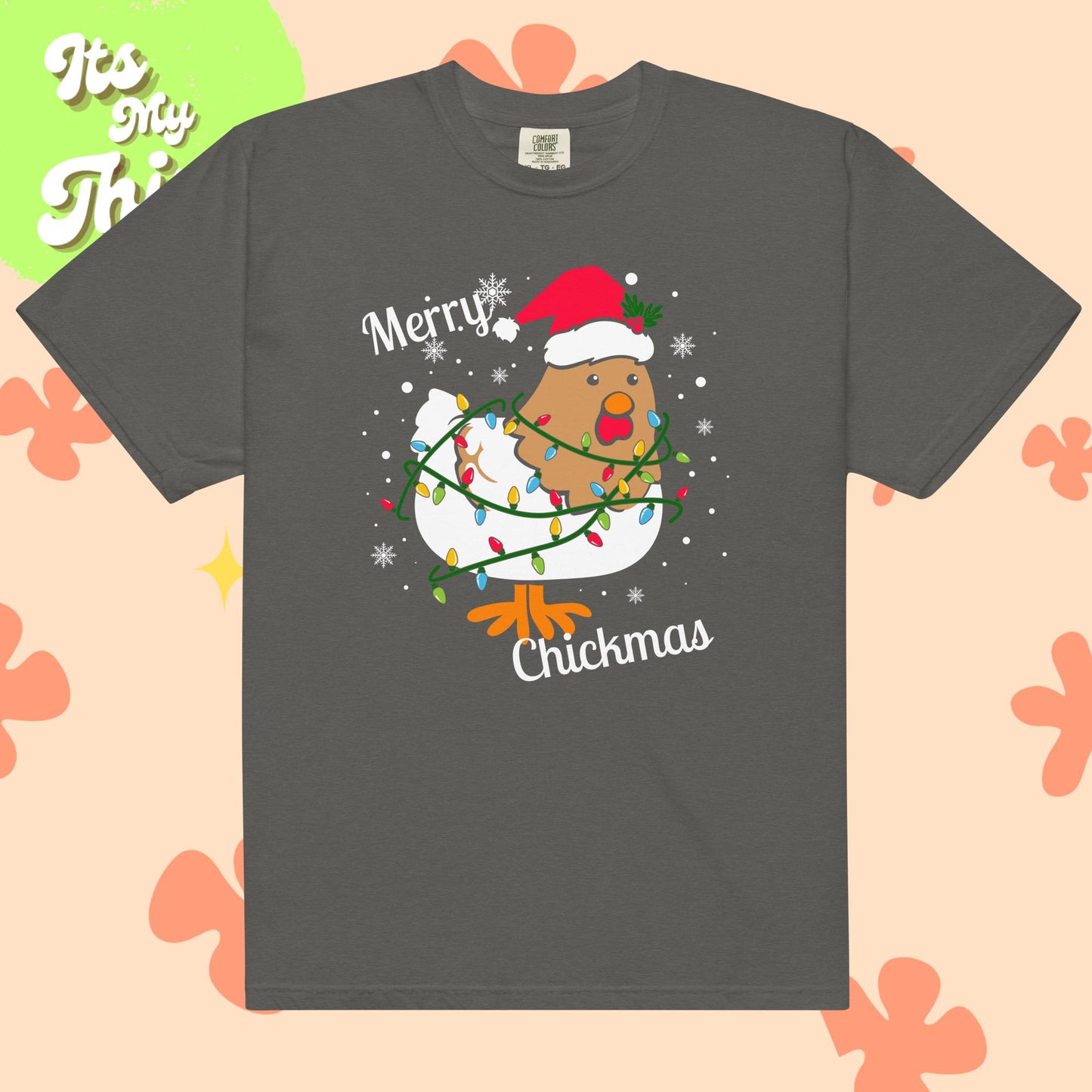 Merry Chickmas Unisex garment-dyed heavyweight t-shirt