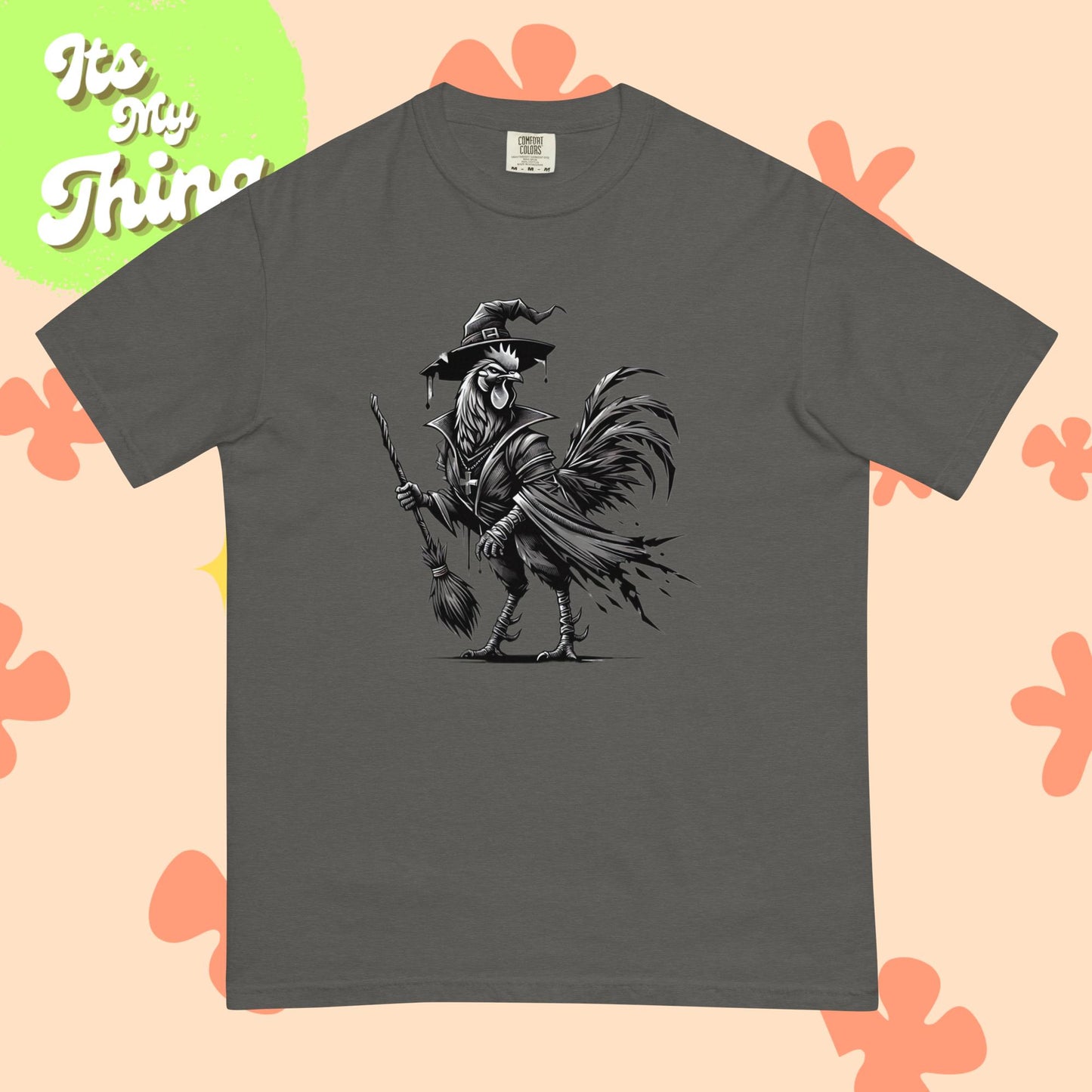 Warlock Rooster Unisex garment-dyed heavyweight t-shirt