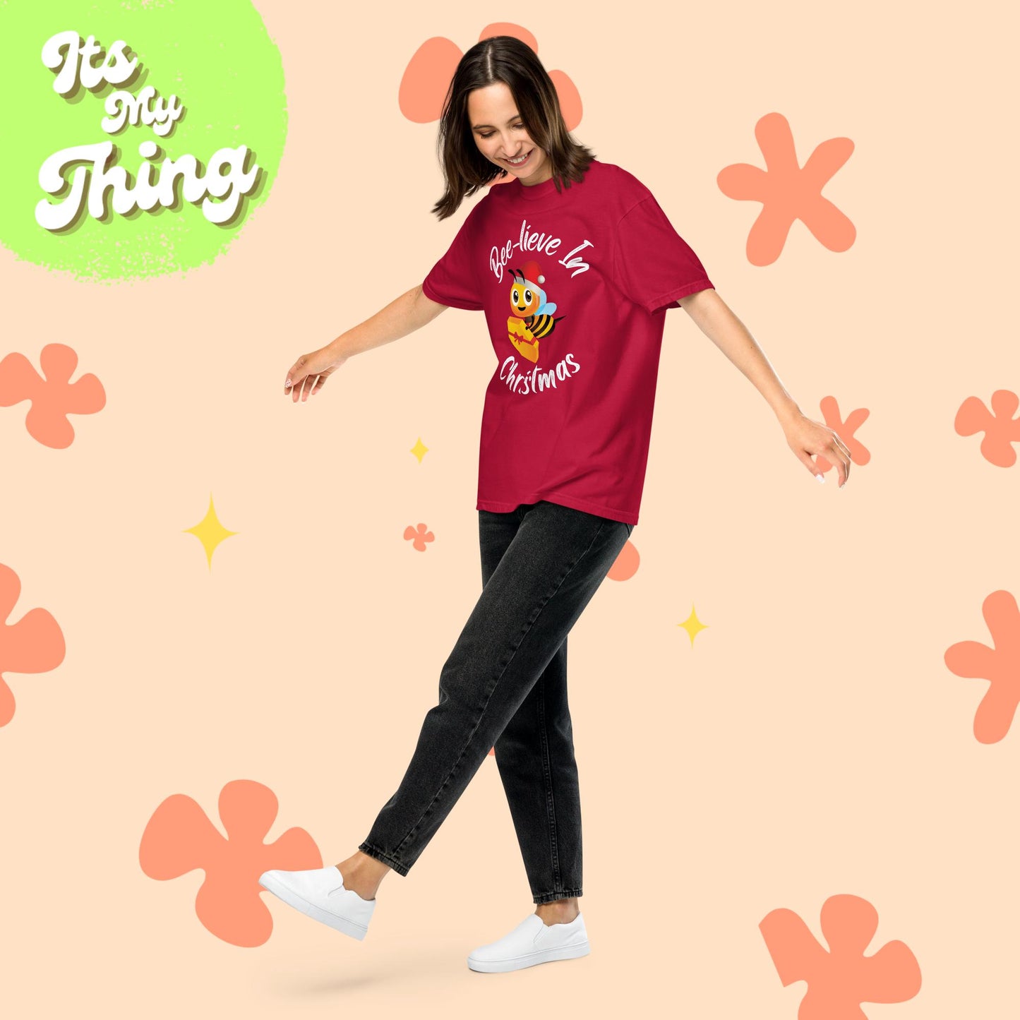 Bee-lieve in Christmas Short Sleeve Unisex