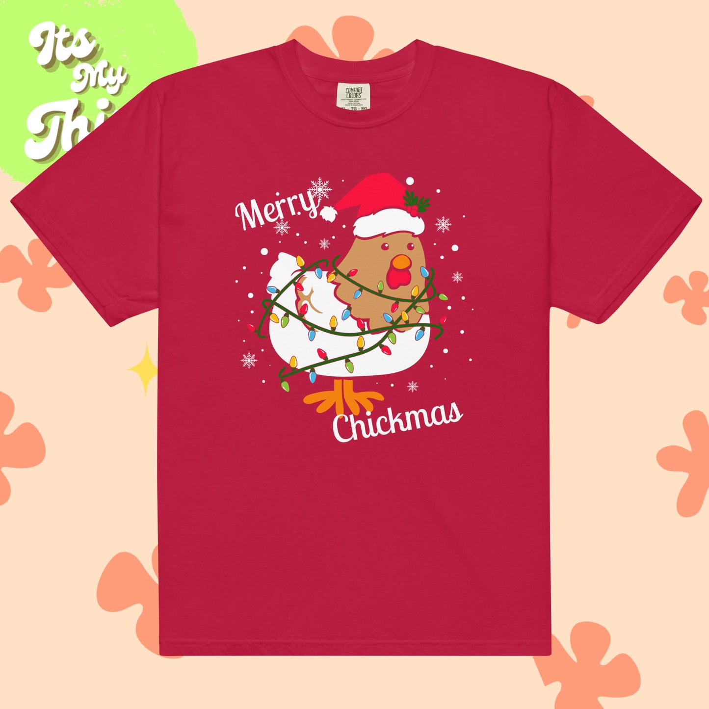 Merry Chickmas Unisex garment-dyed heavyweight t-shirt
