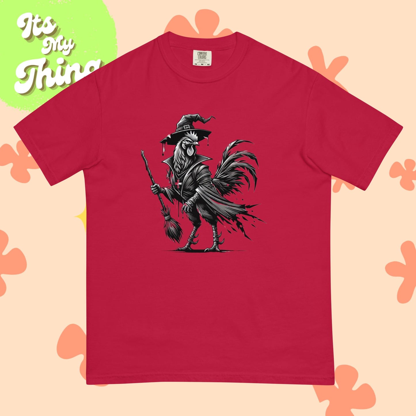 Warlock Rooster Unisex garment-dyed heavyweight t-shirt