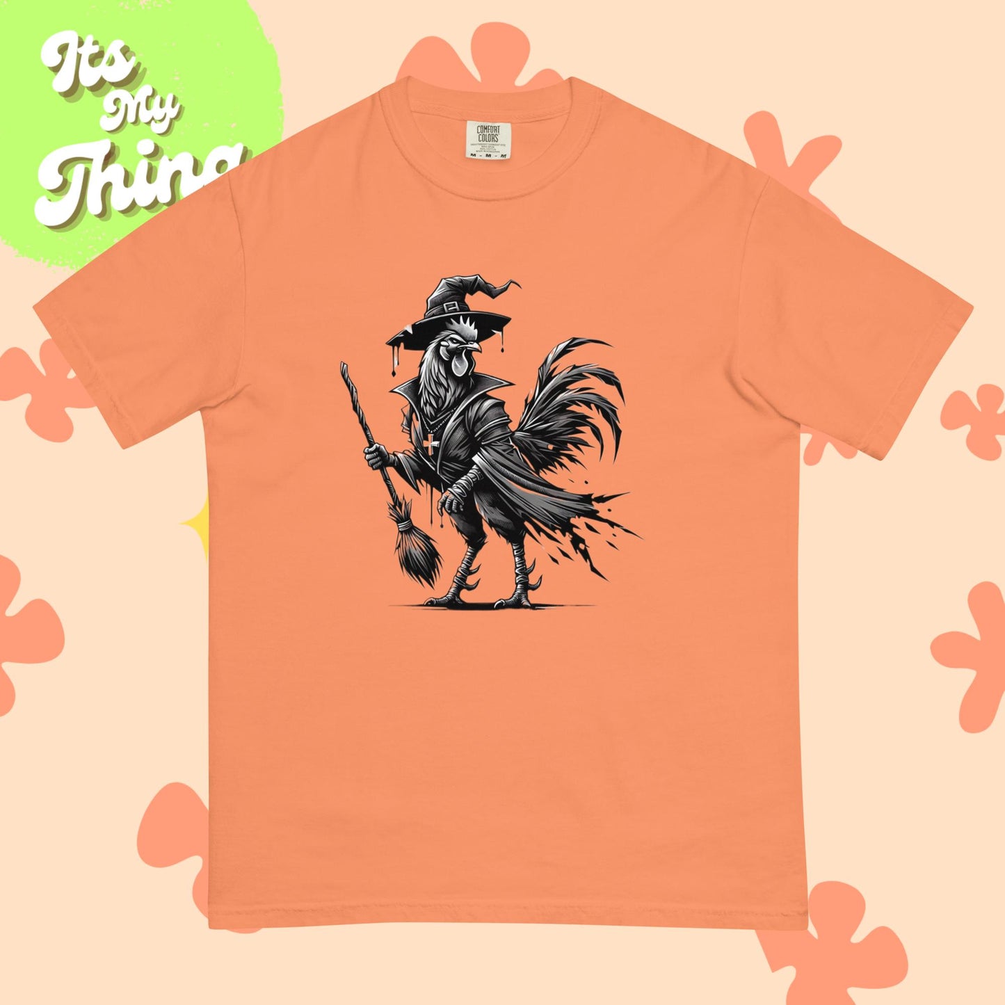 Warlock Rooster Unisex garment-dyed heavyweight t-shirt