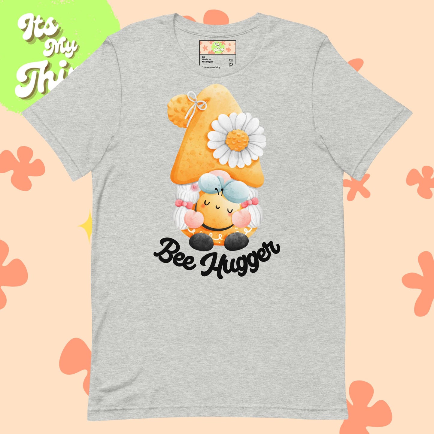 Bee Hugger Unisex t-shirt Black Lettering