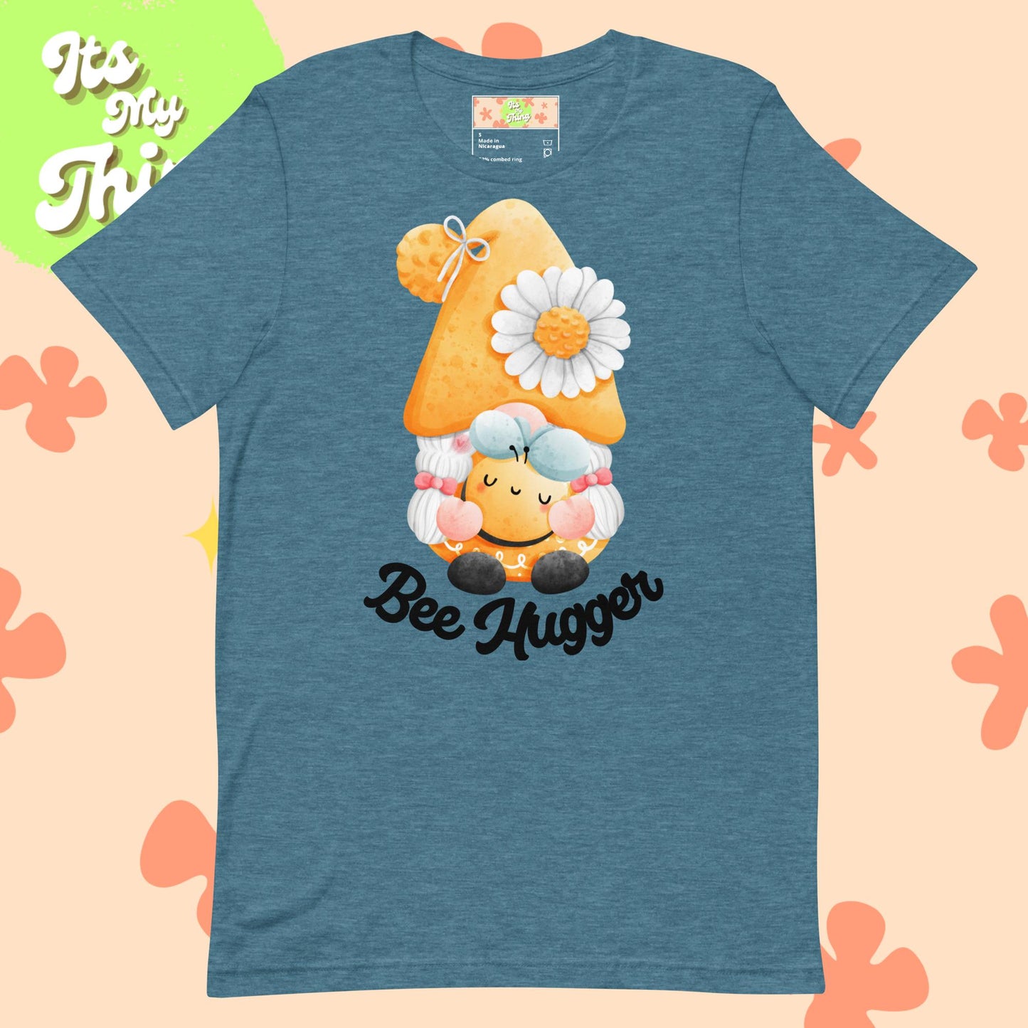 Bee Hugger Unisex t-shirt Black Lettering