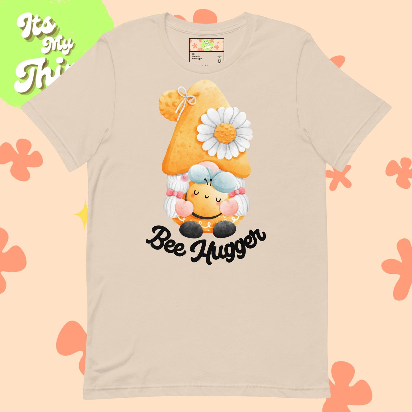 Bee Hugger Unisex t-shirt Black Lettering
