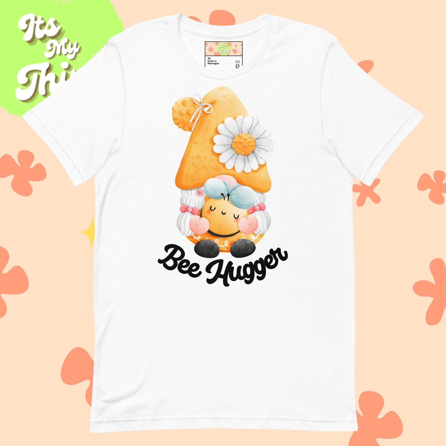 Bee Hugger Unisex t-shirt Black Lettering