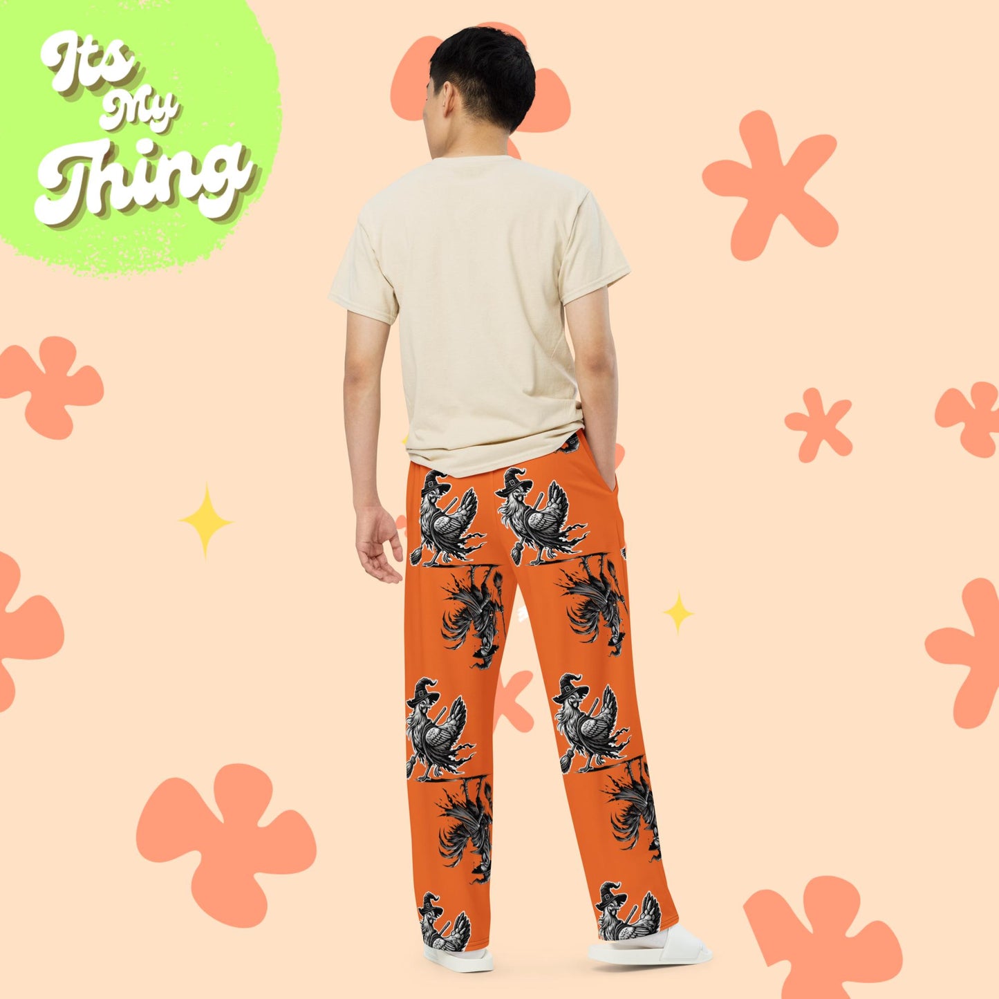 Warlock Rooster Chicken Witch All-over print unisex wide-leg pants