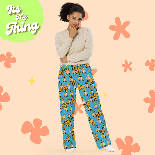 Honey Gnome All-over print unisex wide-leg pants