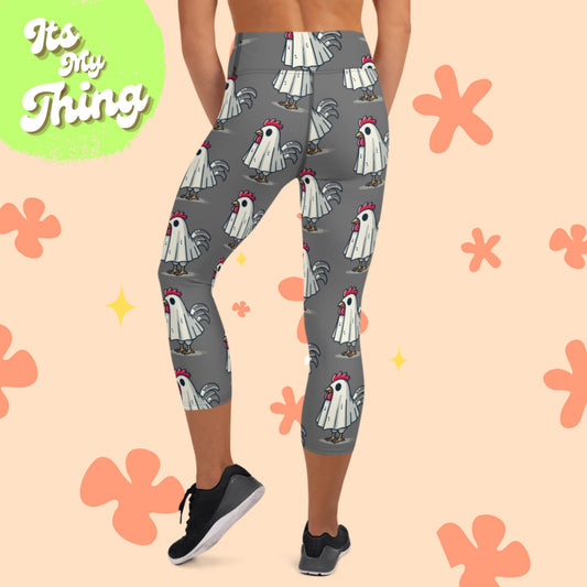 Cock-a-doodle Boo Yoga Capri Leggings