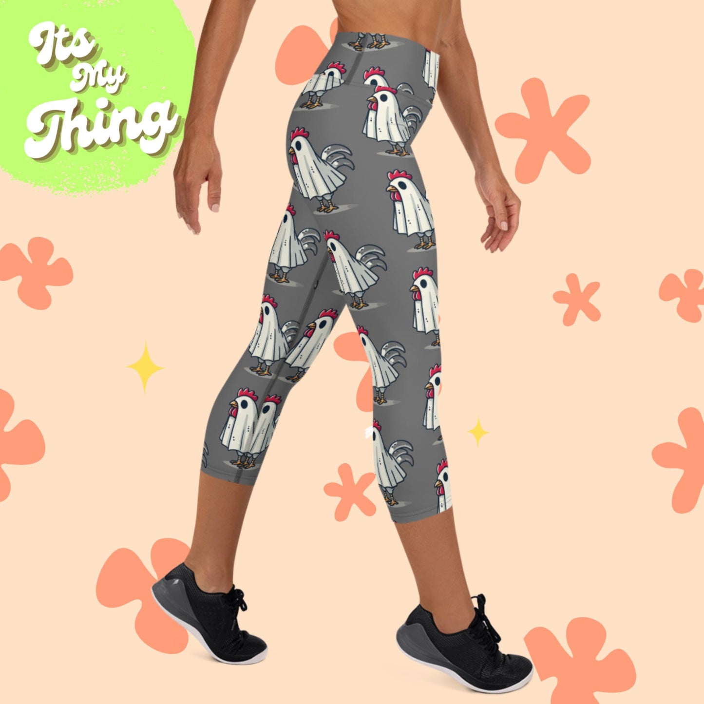 Cock-a-doodle Boo Yoga Capri Leggings