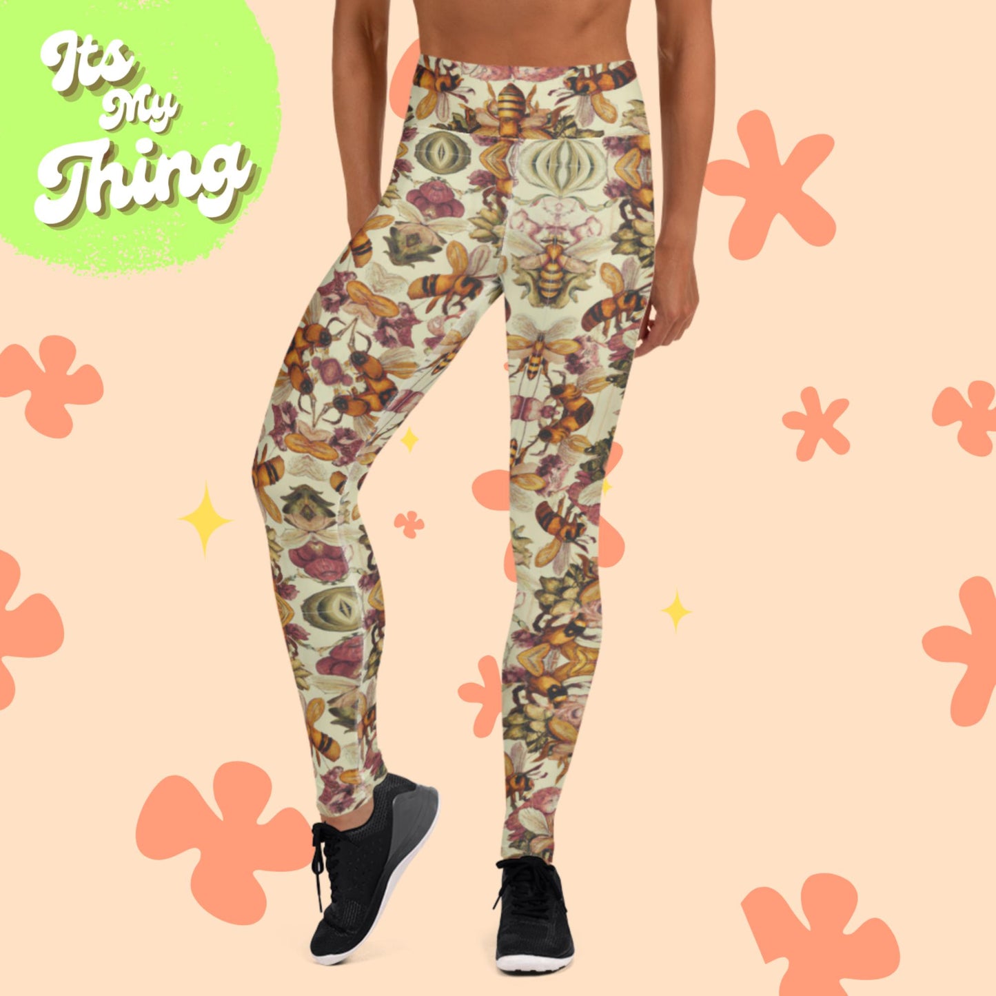 Baroque Bee Yoga Leggings