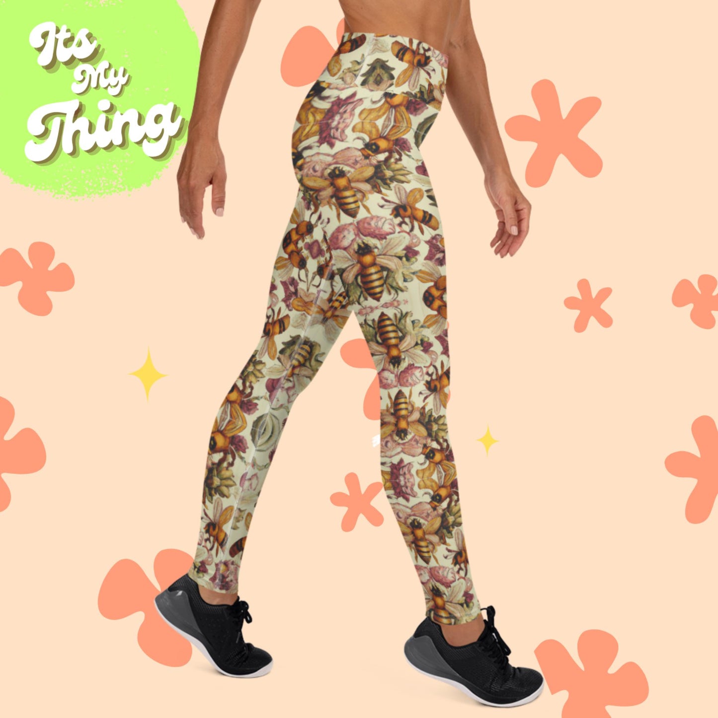Baroque Bee Yoga Leggings
