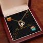 My Love Is On Fire Heart Necklace