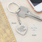 Queen Bee Engraved Heart Keychain (w/Custom Option)