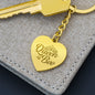 Queen Bee Engraved Heart Keychain (w/Custom Option)