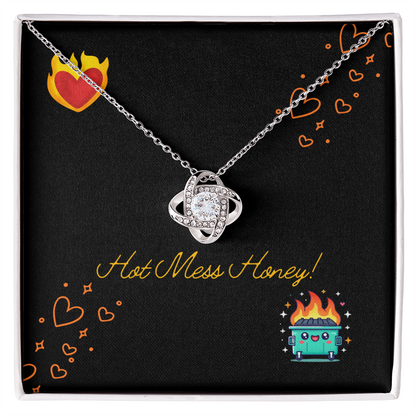 Hot Mess Honey Love Knot Necklace