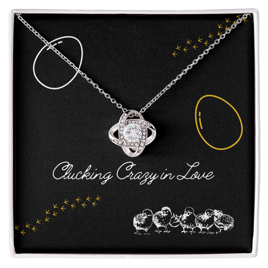 Clucking Crazy in Love Eternity Knot Necklace