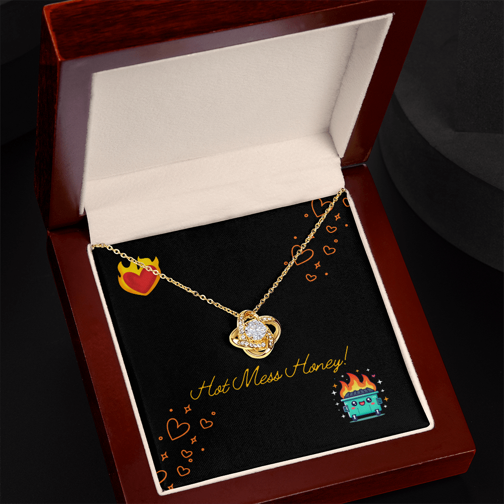Hot Mess Honey Love Knot Necklace