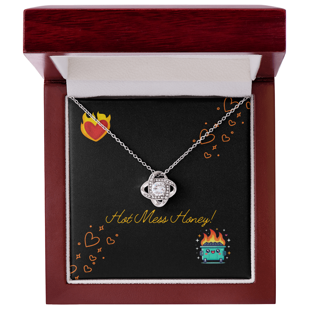 Hot Mess Honey Love Knot Necklace