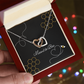 Meant to Bee Interlocking Hearts Necklace