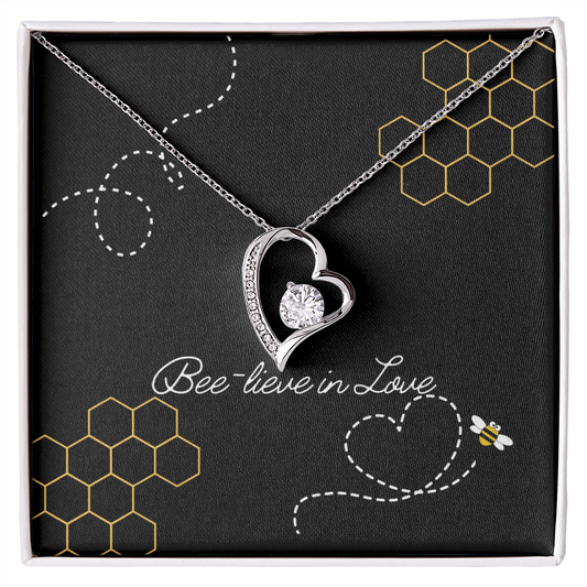 Bee-lieve in Love Heart Necklace