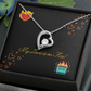 My Love Is On Fire Heart Necklace