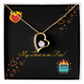 My Love Is On Fire Heart Necklace