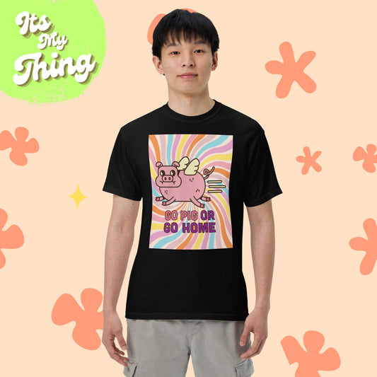Go Pig Men’s garment-dyed heavyweight t-shirt