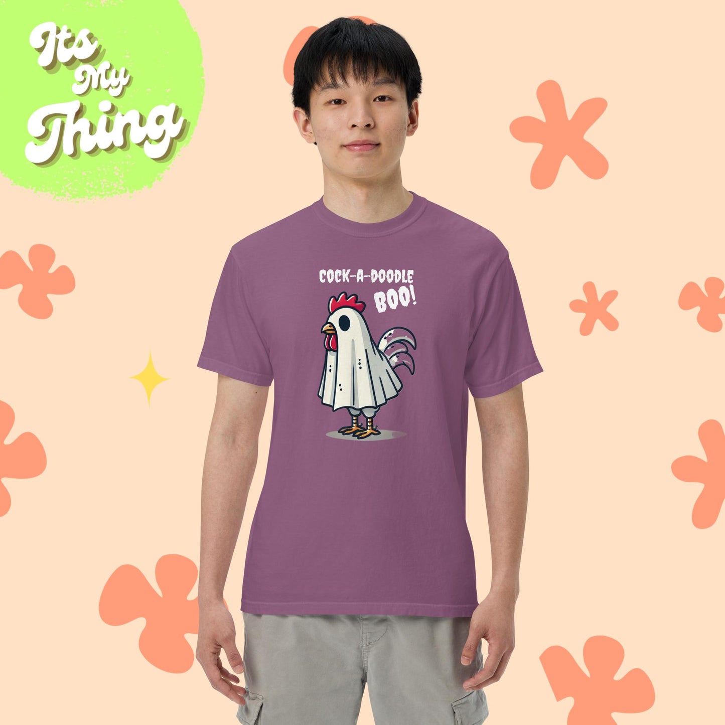 Cock-a-doodle Boo! Unisex garment-dyed heavyweight t-shirt