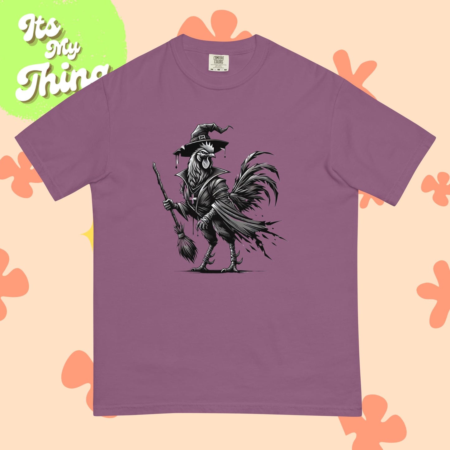 Warlock Rooster Unisex garment-dyed heavyweight t-shirt