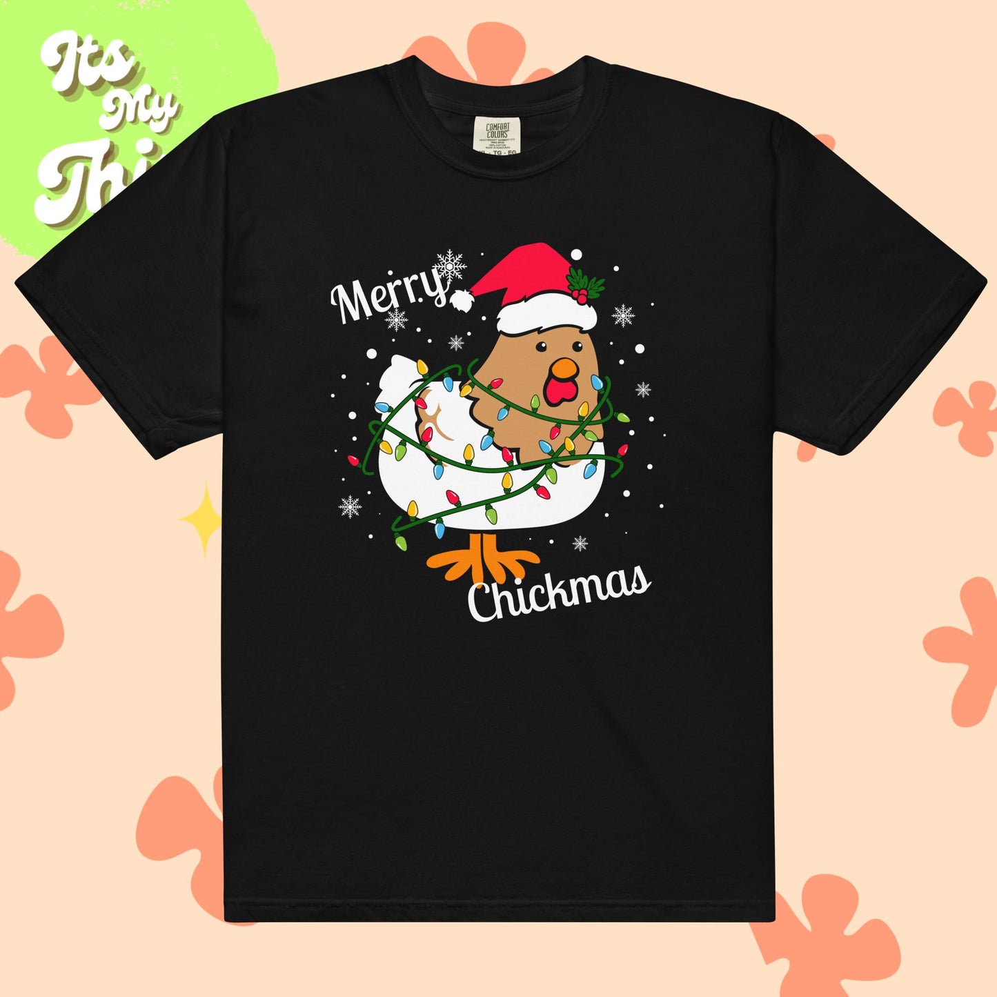 Merry Chickmas Unisex garment-dyed heavyweight t-shirt