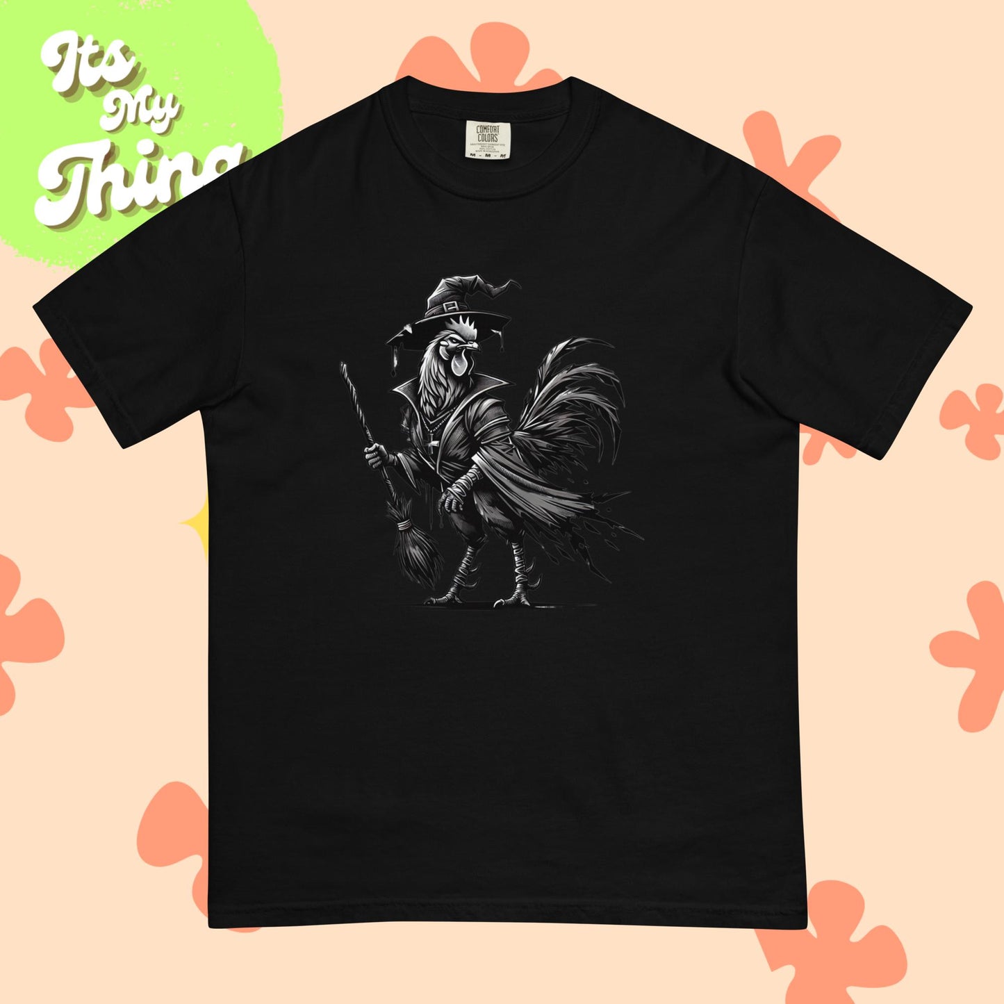 Warlock Rooster Unisex garment-dyed heavyweight t-shirt