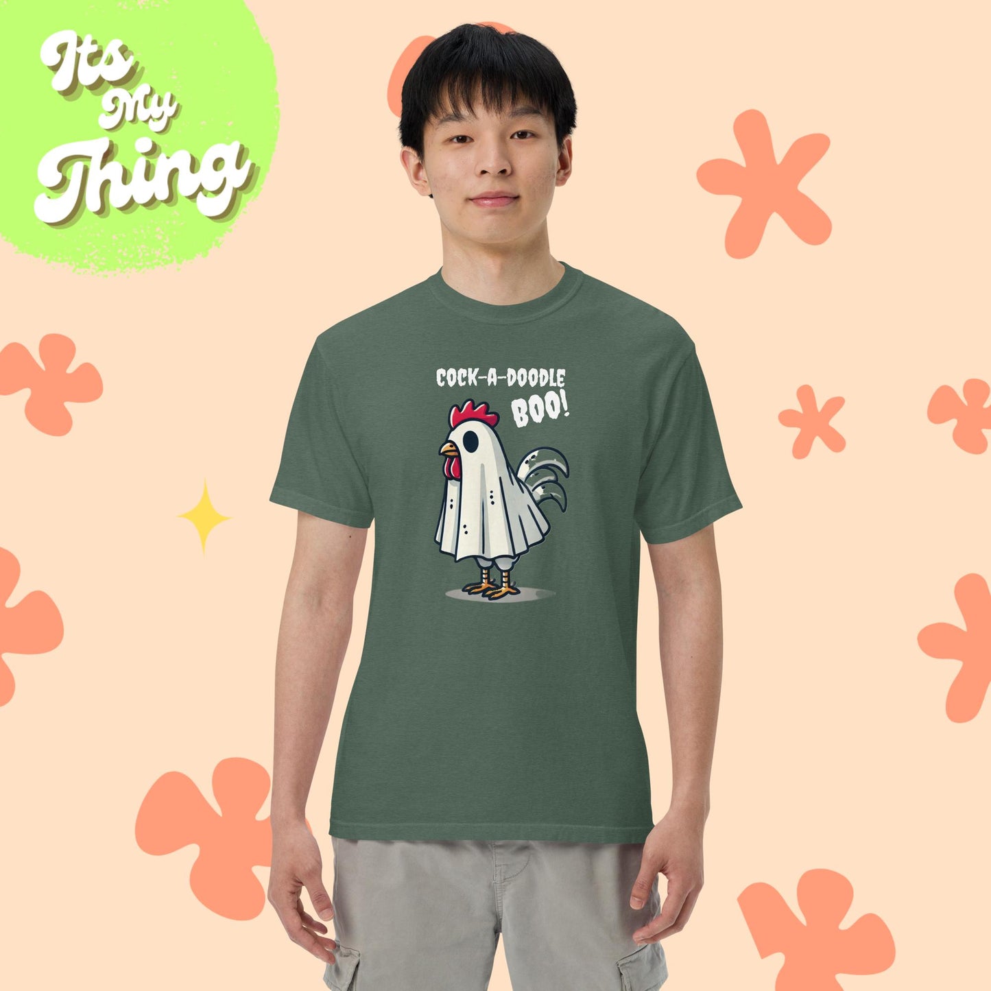 Cock-a-doodle Boo! Unisex garment-dyed heavyweight t-shirt