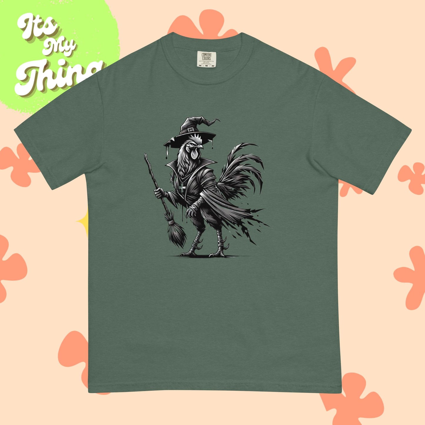 Warlock Rooster Unisex garment-dyed heavyweight t-shirt