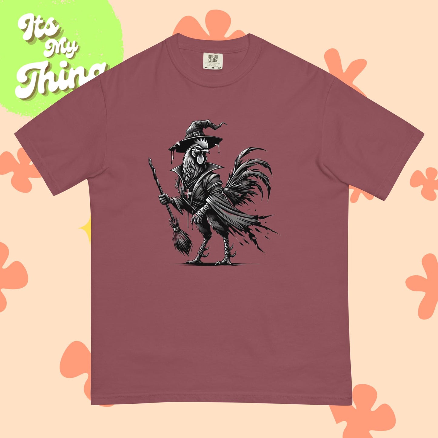 Warlock Rooster Unisex garment-dyed heavyweight t-shirt