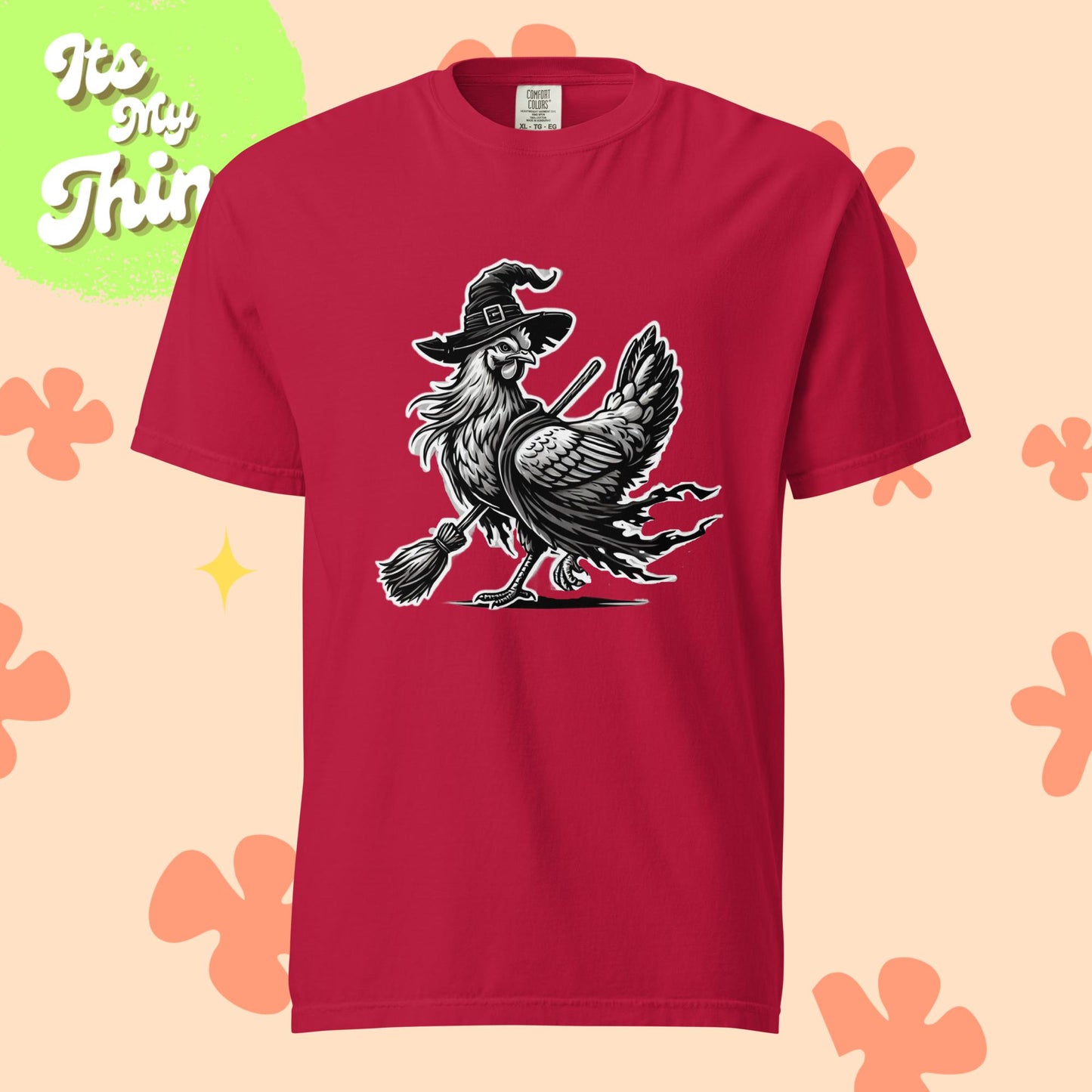 Chicken Witch Unisex garment-dyed heavyweight t-shirt