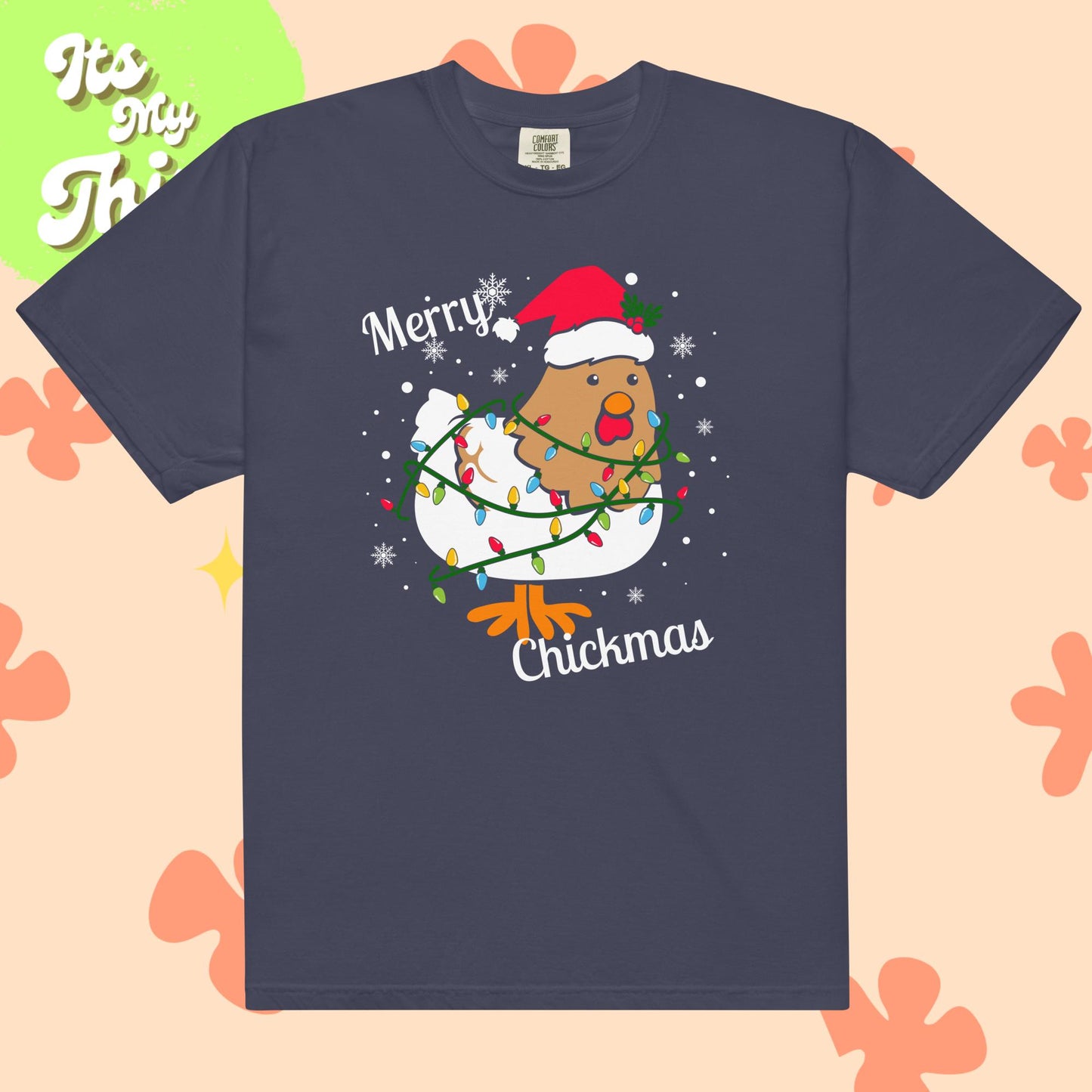 Merry Chickmas Unisex garment-dyed heavyweight t-shirt